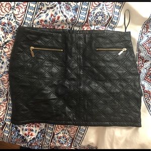 Real leather Zara mini skirt Sz M